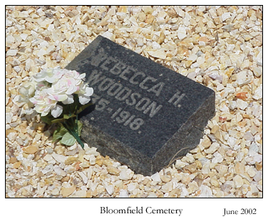 Rebecca Woodson's gravesite