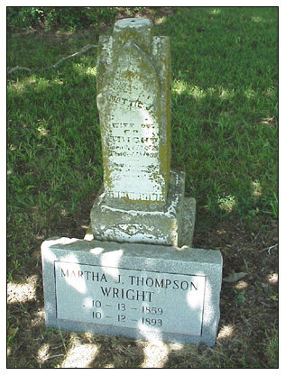(Martha Wright gravesite -- photo taken June 2000)